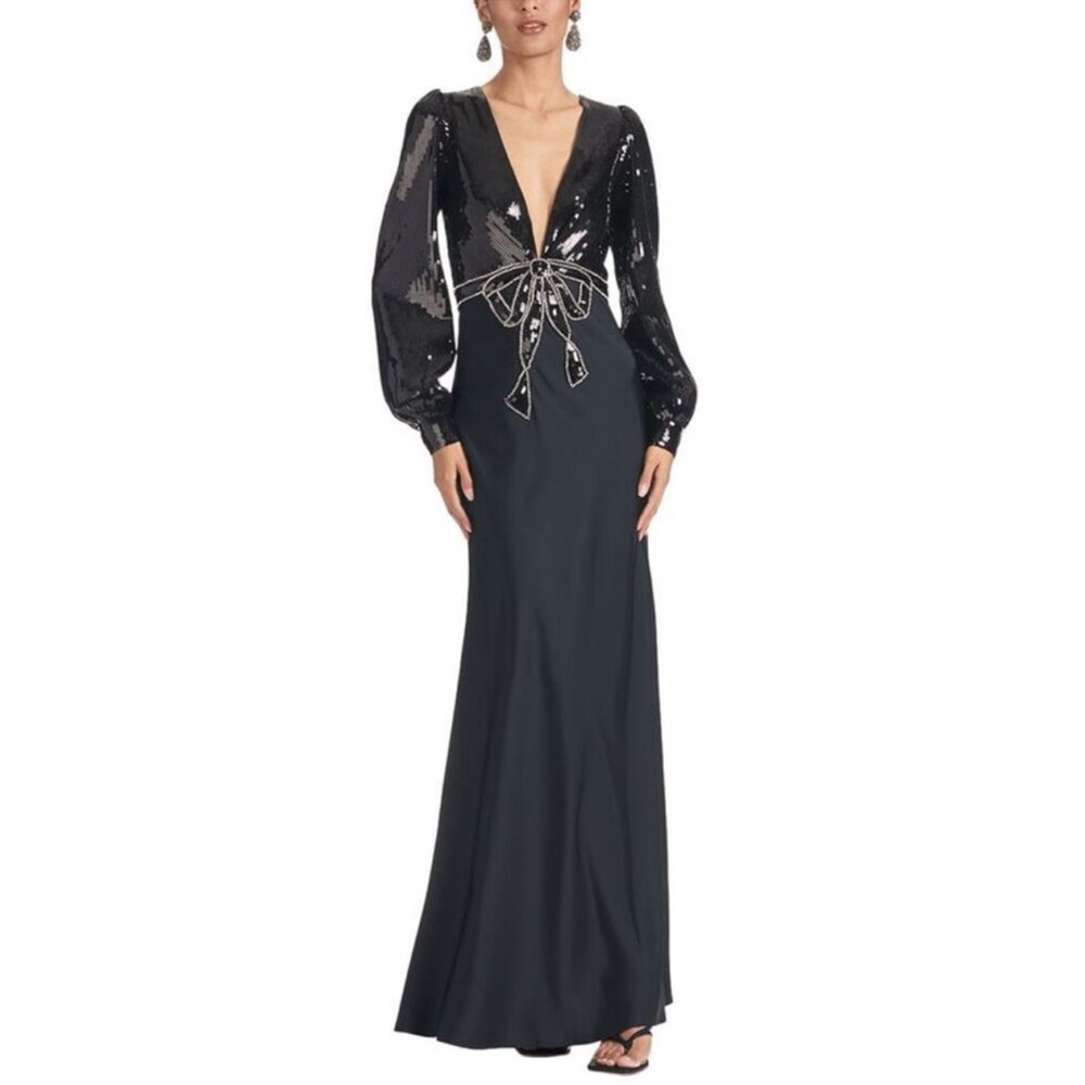 Sachin + Babi Elegant Black Sequin Dress